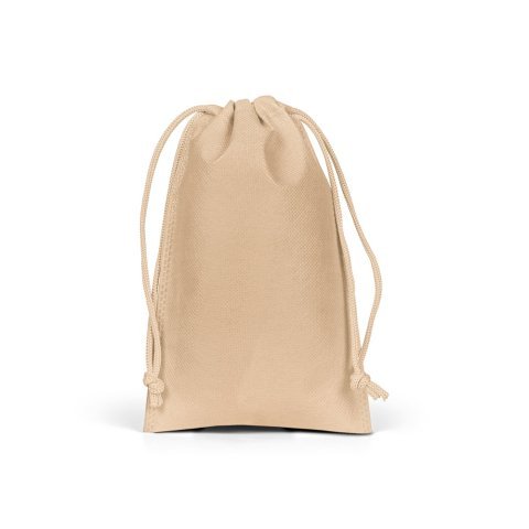 GIFT BAG S. Liten v&auml;rmef&ouml;rseglad non-woven-p&aring;se (60 g/m&sup2;) - Ljusbrun