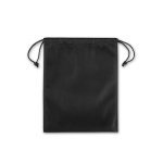 GIFT BAG M. K&ouml;zepes m&eacute;retű;nem szőtt zs&aacute;k (60 g/m&sup2;);hővel lez&aacute;rva - Fekete
