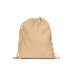 GIFT BAG M. K&ouml;zepes m&eacute;retű;nem szőtt zs&aacute;k (60 g/m&sup2;);hővel lez&aacute;rva - Vil&aacute;gos barna