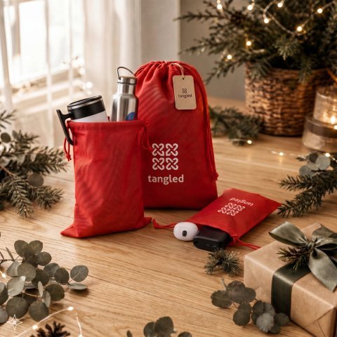 GIFT BAG L. Stor v&auml;rmef&ouml;rseglad non-woven-p&aring;se (60 g/m&sup2;)