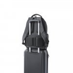 BOSTON. vandt&aelig;t laptop taske 17" i nylon med kontrast - M&oslash;rkegr&aring;