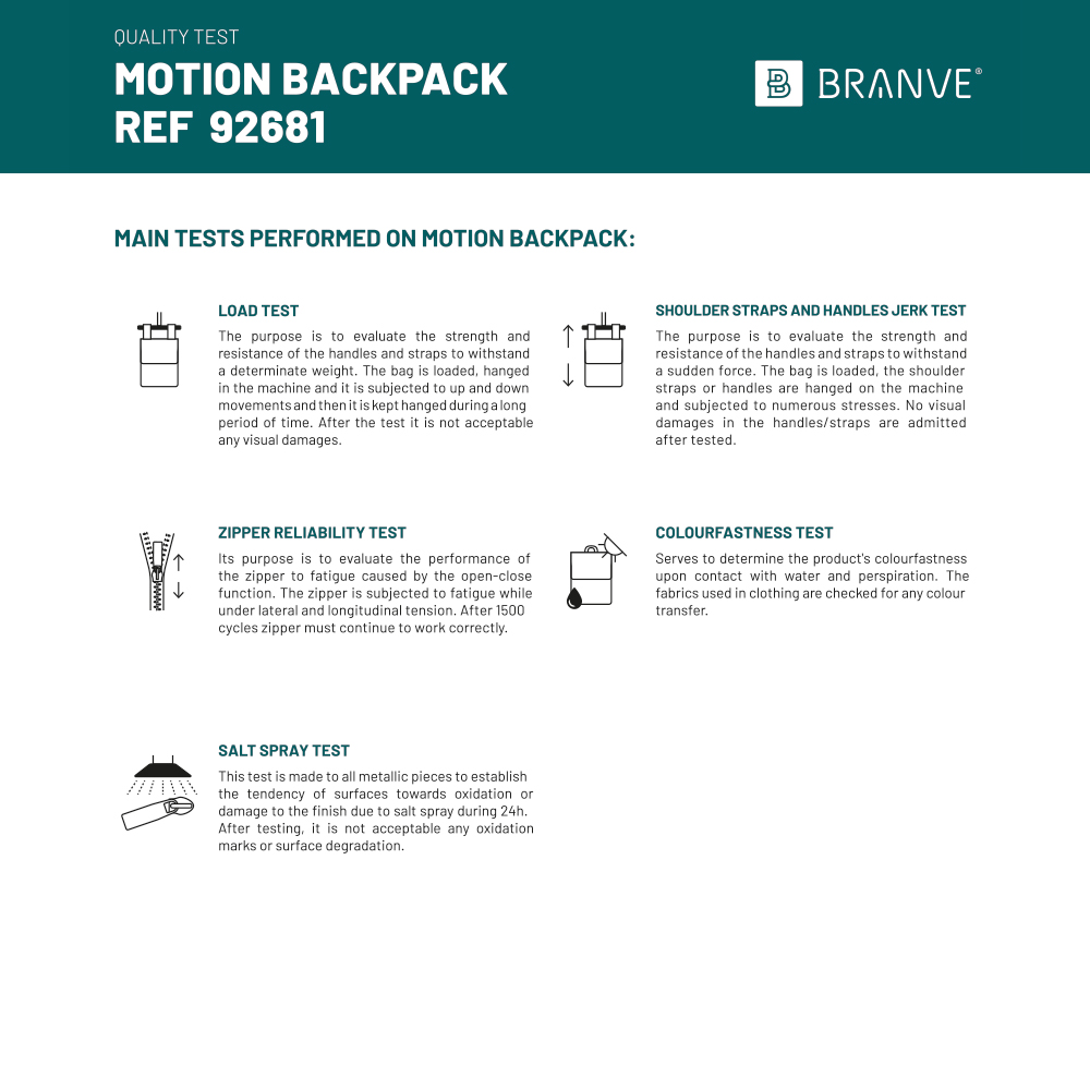 MOTION BACKPACK. Zaino in PU e poliestere twill 600D