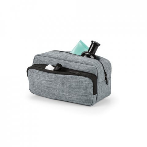 KEVIN. Geantă de toaletă de &icirc;naltă densitate 300D cu m&acirc;ner - Gri