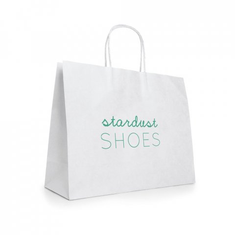 KELLY. Pappersp&aring;se i kraftpapper (100 g/m&sup2;) - Vit