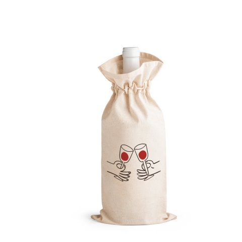 JEROME. Sacosa din bumbac 100% pentru sticlă (180 g/m&sup2;)