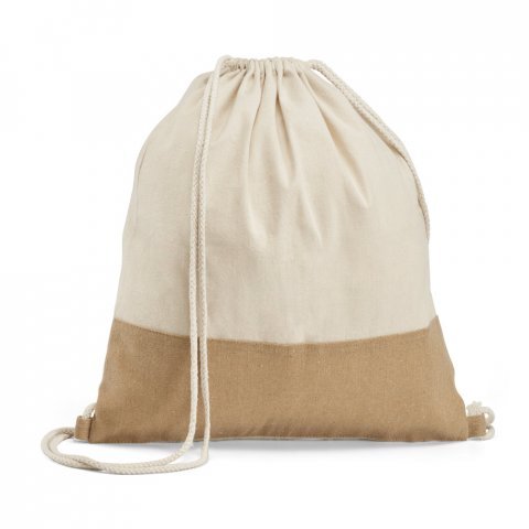 SABLON. Worek ze sznurkiem, 100% bawełna (160 g/m&sup2;) - Naturalny