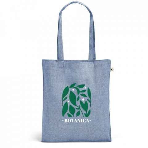 RYNEK. Торба с рециклиран памук (70%), полиестер (30% rPET) (140 гр/м&sup2;) - Син