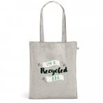 RYNEK. Торба с рециклиран памук (70%), полиестер (30% rPET) (140 гр/м&sup2;) - Светло сив