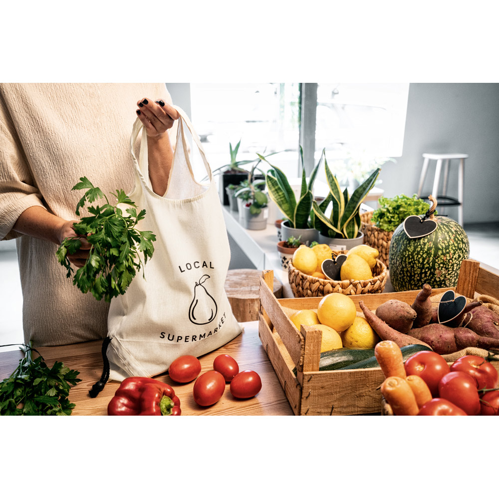 ORLEANS. Borsa pieghevole in cotone 100% (100 g/m²)