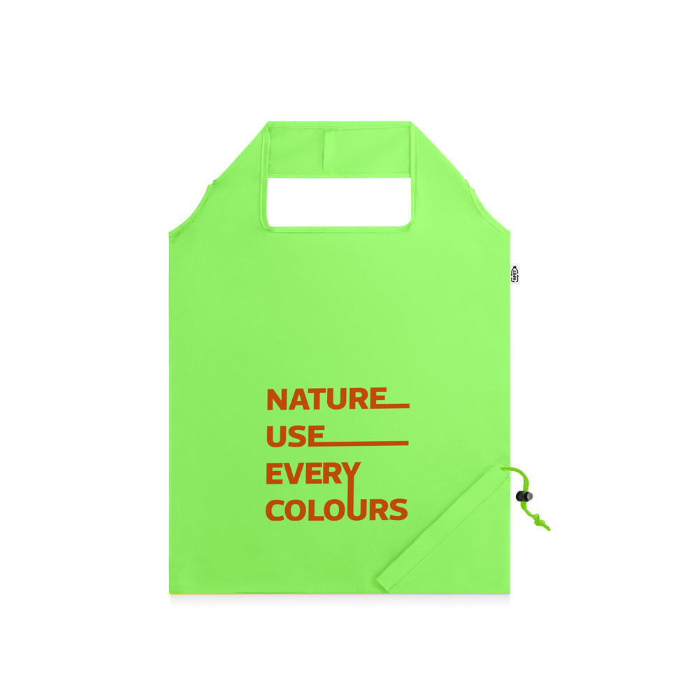 BEIRA. Shopper pieghevole in 190T poliestere riciclato (100% rPET)