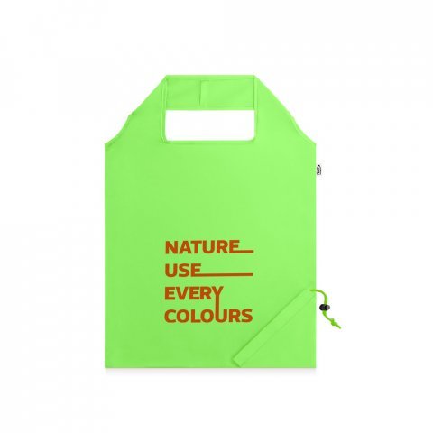 BEIRA. 190T &aring;tervunnen polyester (100% rPET) ihop f&auml;llbar v&auml;ska - Ljusgr&ouml;n