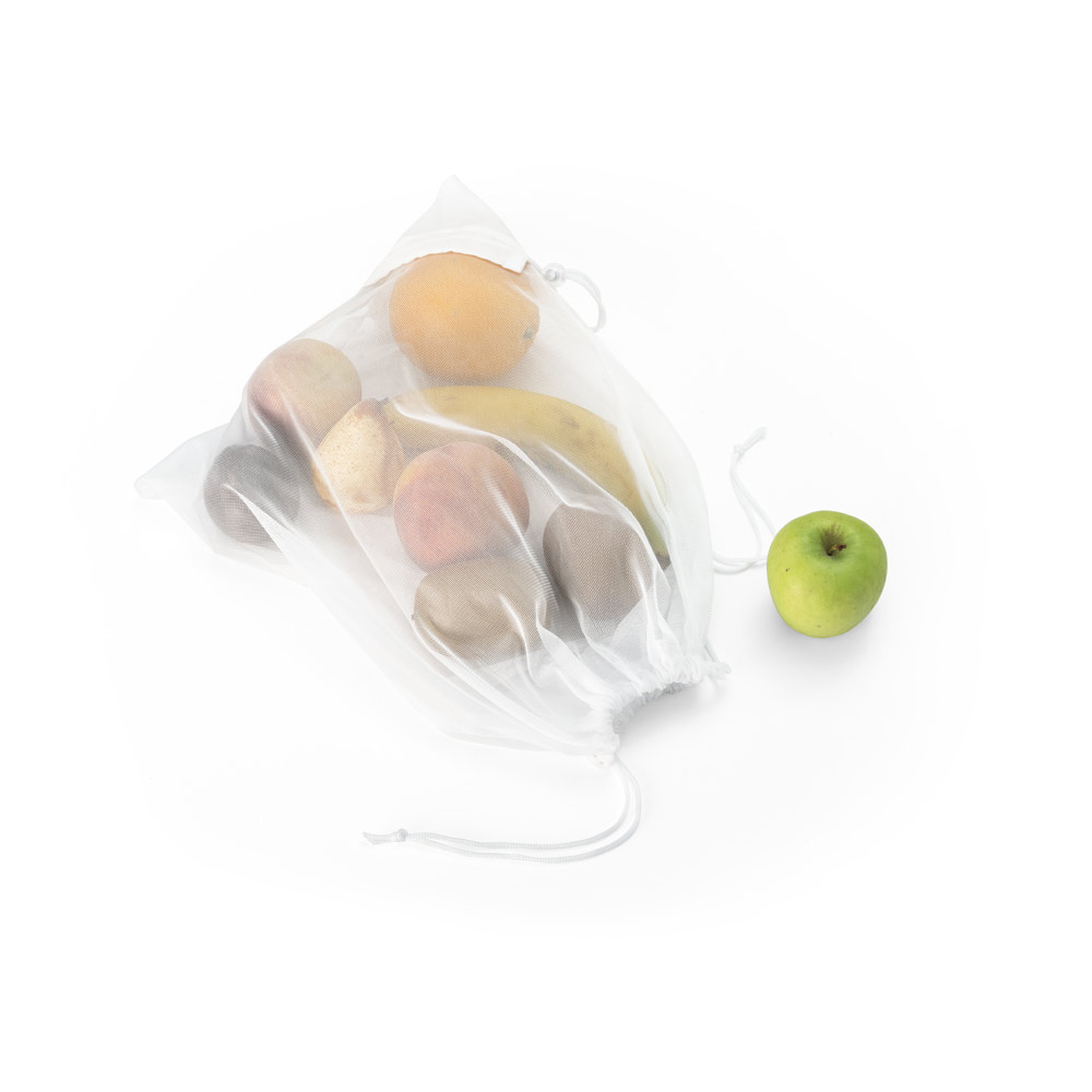 BOLZANO. Borsa pieghevole in maglia e poliestere riciclato 190T (100% rPET)