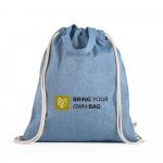 RISSANI. Gympap&aring;se med &aring;tervunnen bomull (70%) och polyester (30% rPET) (140 g/m&sup2;) - Bl&aring;