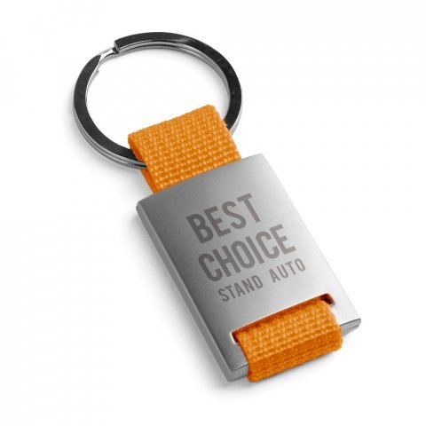 GRIPITCH. Brelok do kluczy wykonany z metalu i taśmy - Pomarańczowy