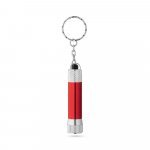 LERGAN. Aluminium keyring with a 3 LED flashlight - Red