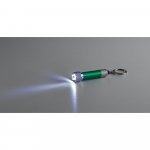 LERGAN. Aluminium keyring with a 3 LED flashlight - Green