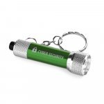 LERGAN. Aluminium keyring with a 3 LED flashlight - Green