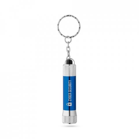 LERGAN. Aluminium keyring with a 3 LED flashlight - Royal blue