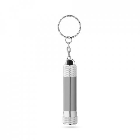 LERGAN. Aluminium keyring with a 3 LED flashlight - Gun metal
