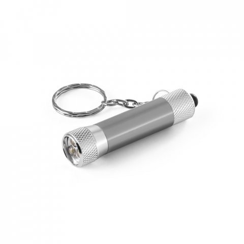 LERGAN. Aluminium keyring with a 3 LED flashlight - Gun metal
