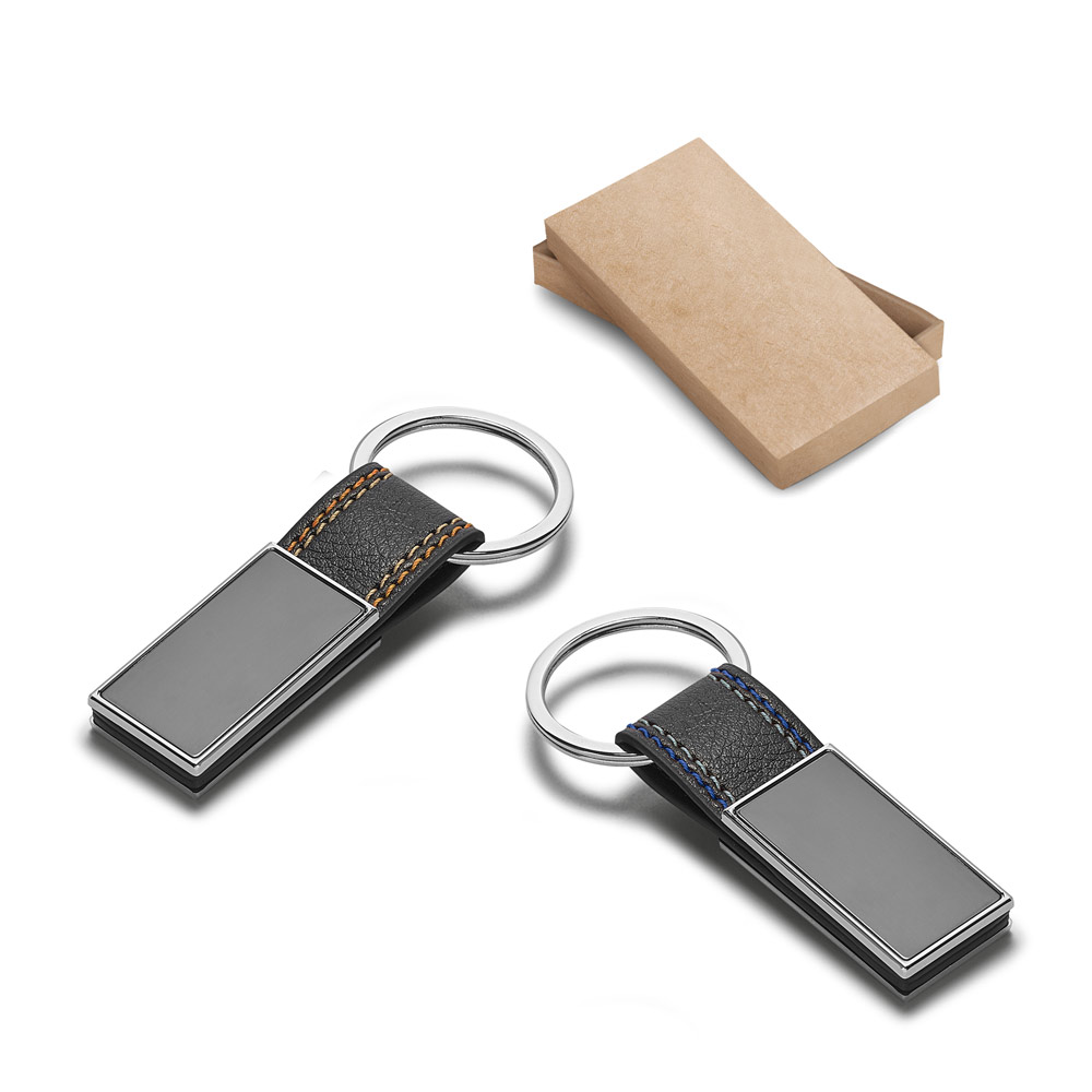 BALE. Portachiavi in metallo e PU