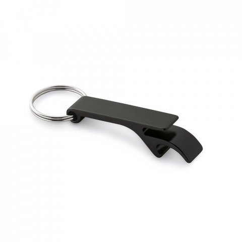 BAITT. Aluminium keyring with bottle opener - Black