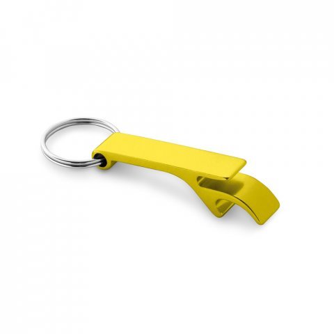 BAITT. Aluminium keyring with bottle opener - Yellow