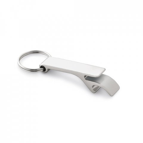 BAITT. Aluminium keyring with bottle opener - Satin silver