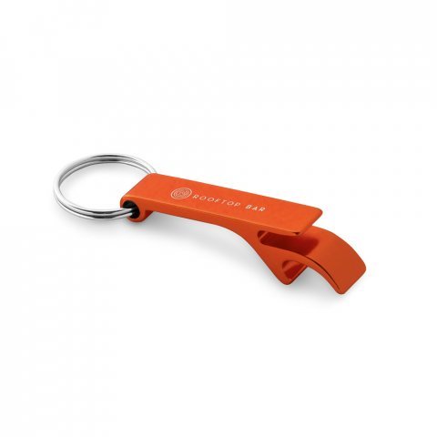 BAITT. Aluminium keyring with bottle opener - Orange