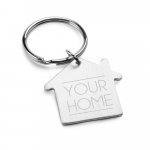HOMIER. Aluminium keyring - Satin silver