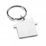 HOMIER. Aluminium keyring - Satin silver