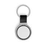 ALBRIGHT. Breloc din metal și PU potrivit pentru personalizare prin doming - Negru