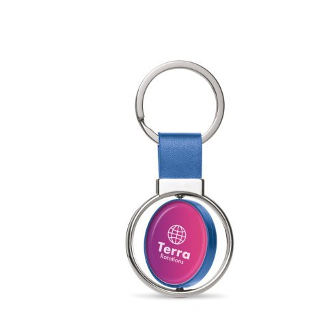 ALBRIGHT. Metal and PU keyring suitable for customisation by doming
