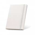 MILKY. Caiet A5 cu copertă rigidă din h&acirc;rtie 100% reciclată - Alb
