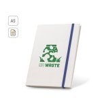 MILKY. Caiet A5 cu copertă rigidă din h&acirc;rtie 100% reciclată