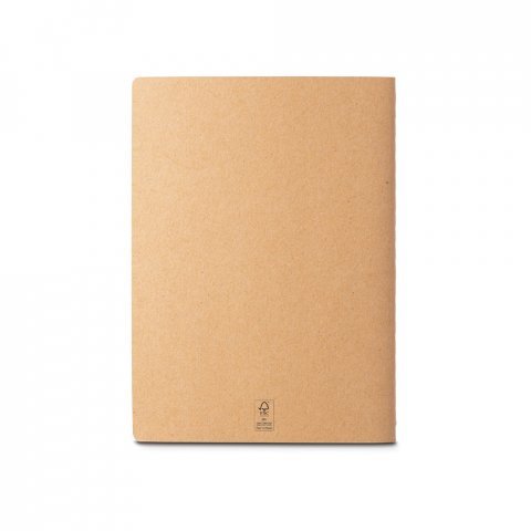 ALCOTT A4. Notepad A4 cu coperta de carton (250 g/m&sup2;) și pagini simple - Natural