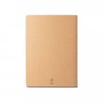 ALCOTT A4. Notepad A4 cu coperta de carton (250 g/m&sup2;) și pagini simple - Natural