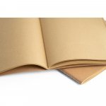 ALCOTT A4. Notepad A4 cu coperta de carton (250 g/m&sup2;) și pagini simple - Natural