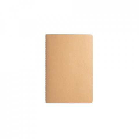 ALCOTT A5. Notepad A5 cu coperta de carton (250 g/m&sup2;) și pagini simple - Natural