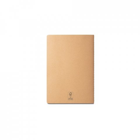 ALCOTT A5. Notepad A5 cu coperta de carton (250 g/m&sup2;) și pagini simple - Natural