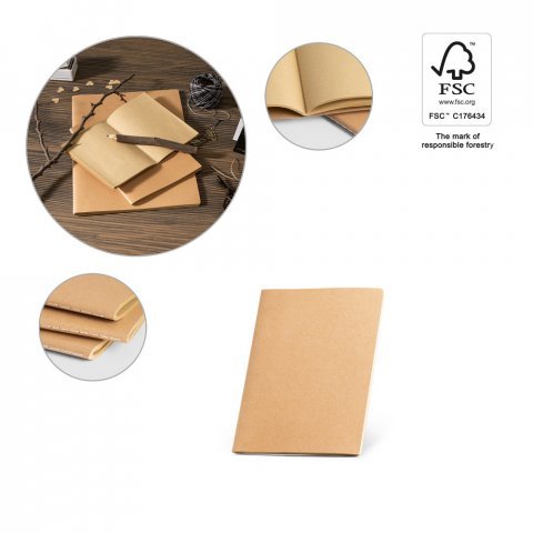 ALCOTT A6. Notepad cu coperta de carton (250 g/m&sup2;) și pagini simple