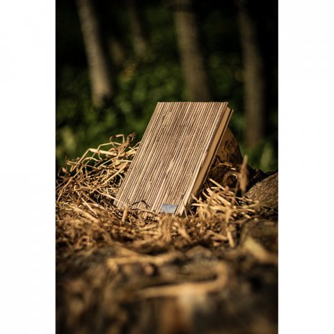 NERUDA. Bloc-notes A5 avec couverture rigide en fibre de paille naturelle