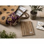 NERUDA. Bloc-notes A5 avec couverture rigide en fibre de paille naturelle