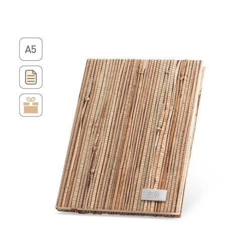 NERUDA. Block notes A5 con copertina rigida in fibra di paglia naturale