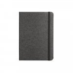 BOYD. Bloc-notes de notes A5 en polyester recycl&eacute; (100% rPET) avec pages lign&eacute;es - Noir