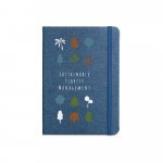 BOYD. Bloc-notes de notes A5 en polyester recycl&eacute; (100% rPET) avec pages lign&eacute;es - Bleu