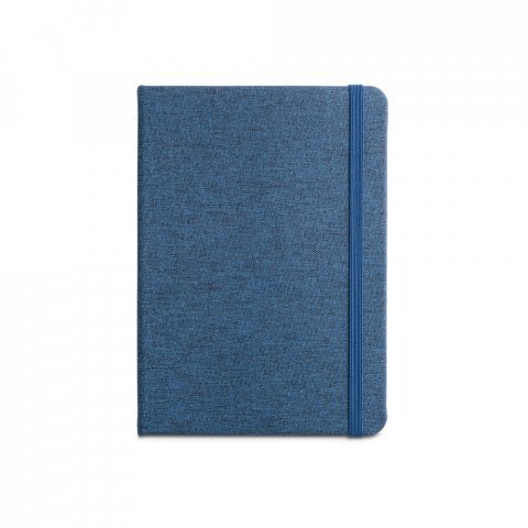 BOYD. Bloc-notes de notes A5 en polyester recycl&eacute; (100% rPET) avec pages lign&eacute;es - Bleu