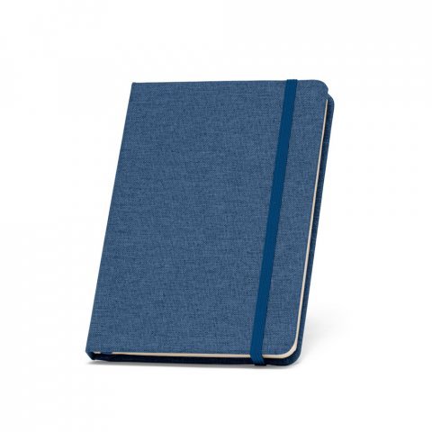 BOYD. Bloc-notes de notes A5 en polyester recycl&eacute; (100% rPET) avec pages lign&eacute;es - Bleu