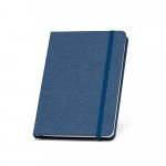 BOYD. Bloc-notes de notes A5 en polyester recycl&eacute; (100% rPET) avec pages lign&eacute;es - Bleu