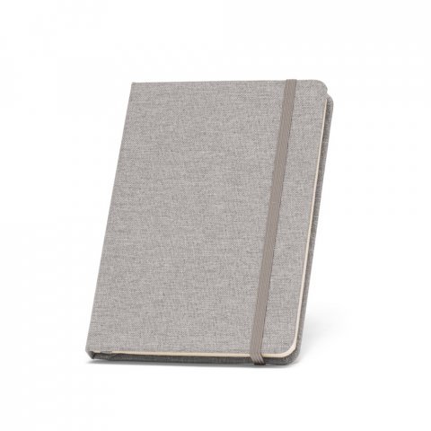 BOYD. Bloc-notes de notes A5 en polyester recycl&eacute; (100% rPET) avec pages lign&eacute;es - Gris clair